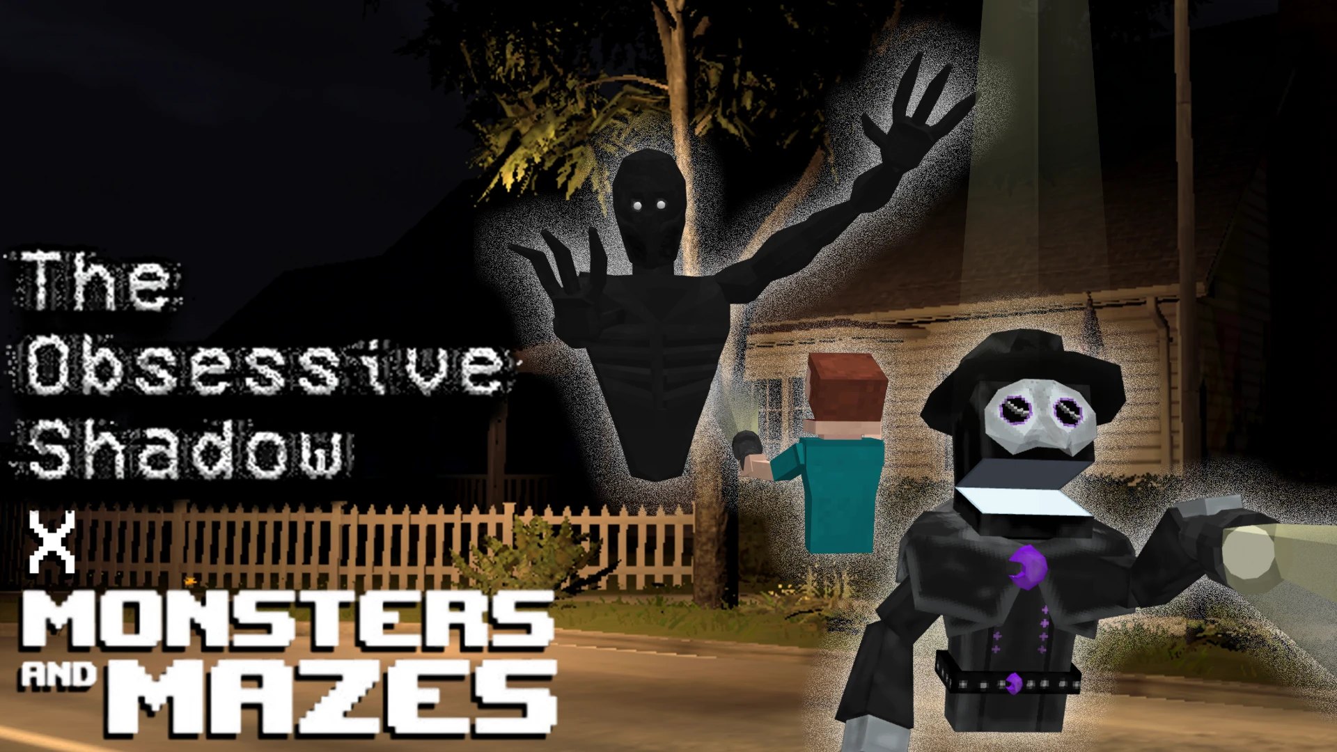 The Obsessive Shadow x Monsters and Mazes crossover key art